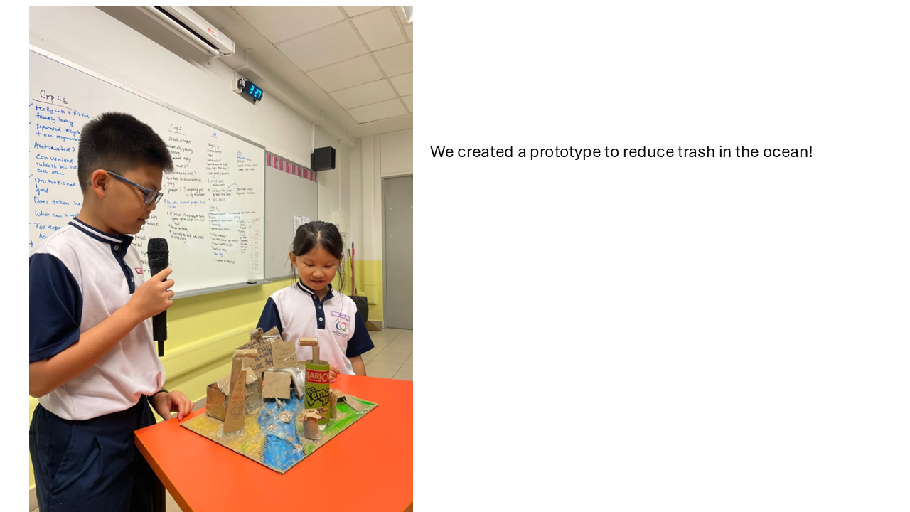 We created a prototype to reduce trash in the ocean!